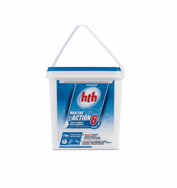hth Maxitab Action 6 Chlorine Tablets 5kg (Replaces Fi-clor Premium 6 Chlorine Tablets)