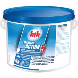 hth Maxitab Action 5 Stabilised Chlorine Tablets 5kg (Replaces Fi-clor Premium 5 Chlorine Tablets)
