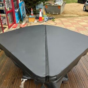 Grey Cover for corner Hot Tub