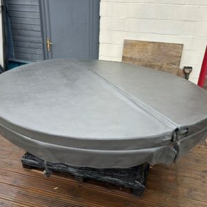 Grey Round Hot Tub Cover